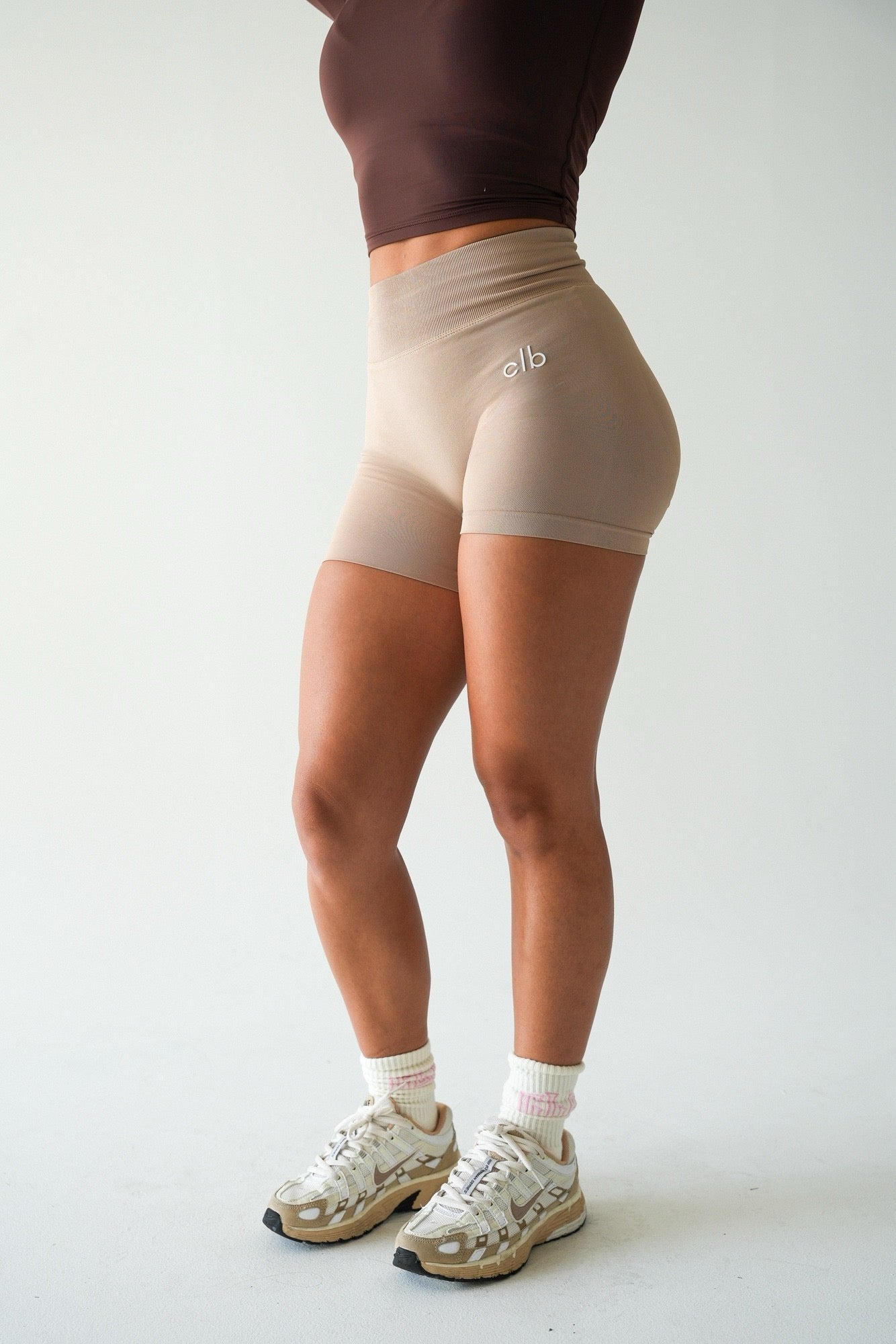 Tan BBL Shorts