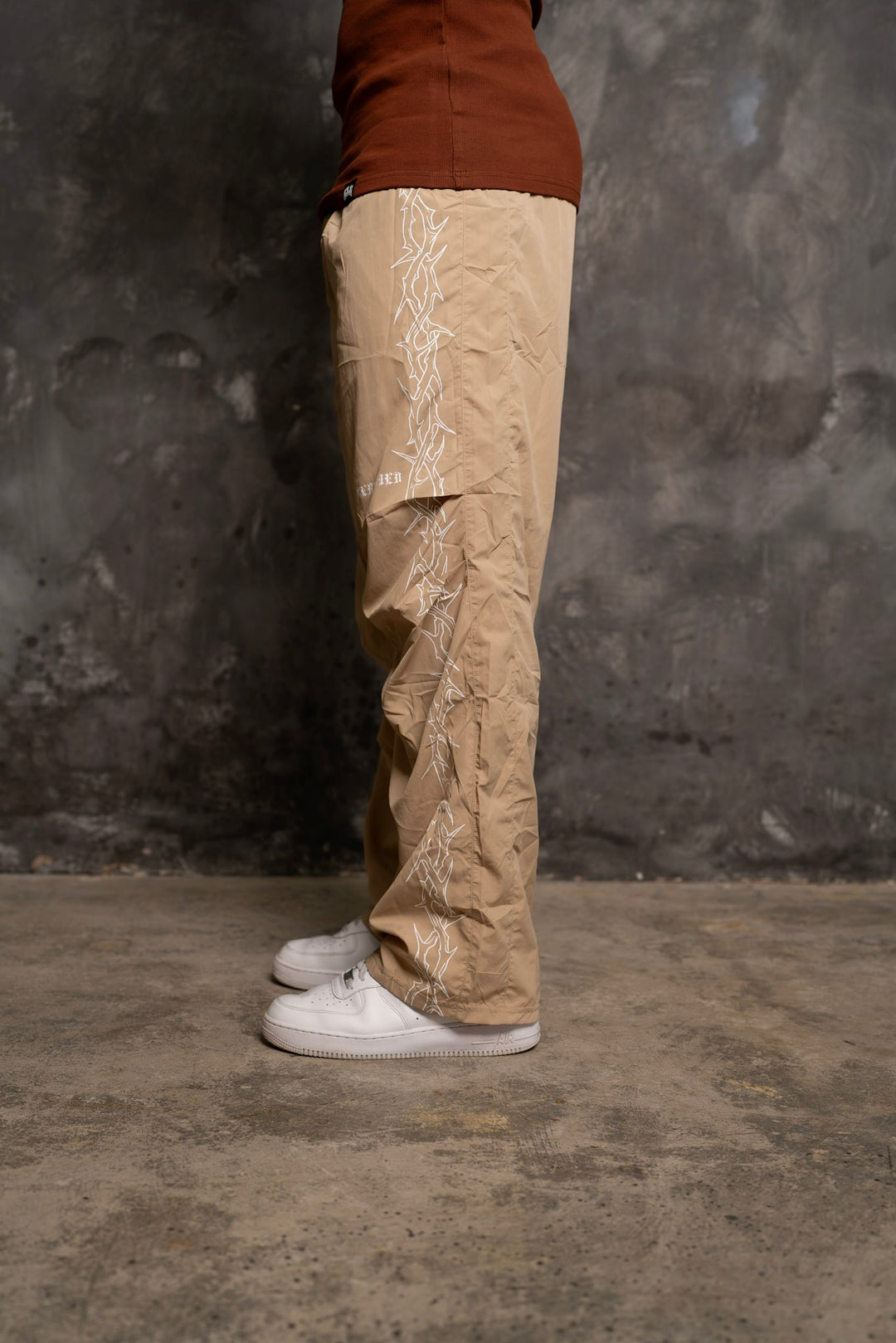 Cream Walk By Faith Track Pants