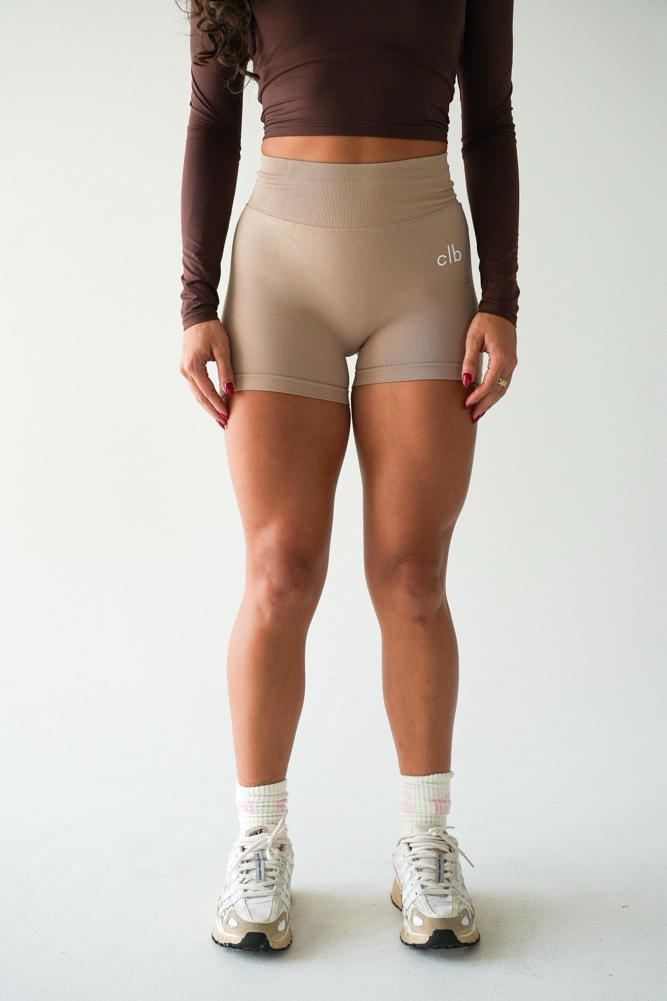 Tan BBL Shorts