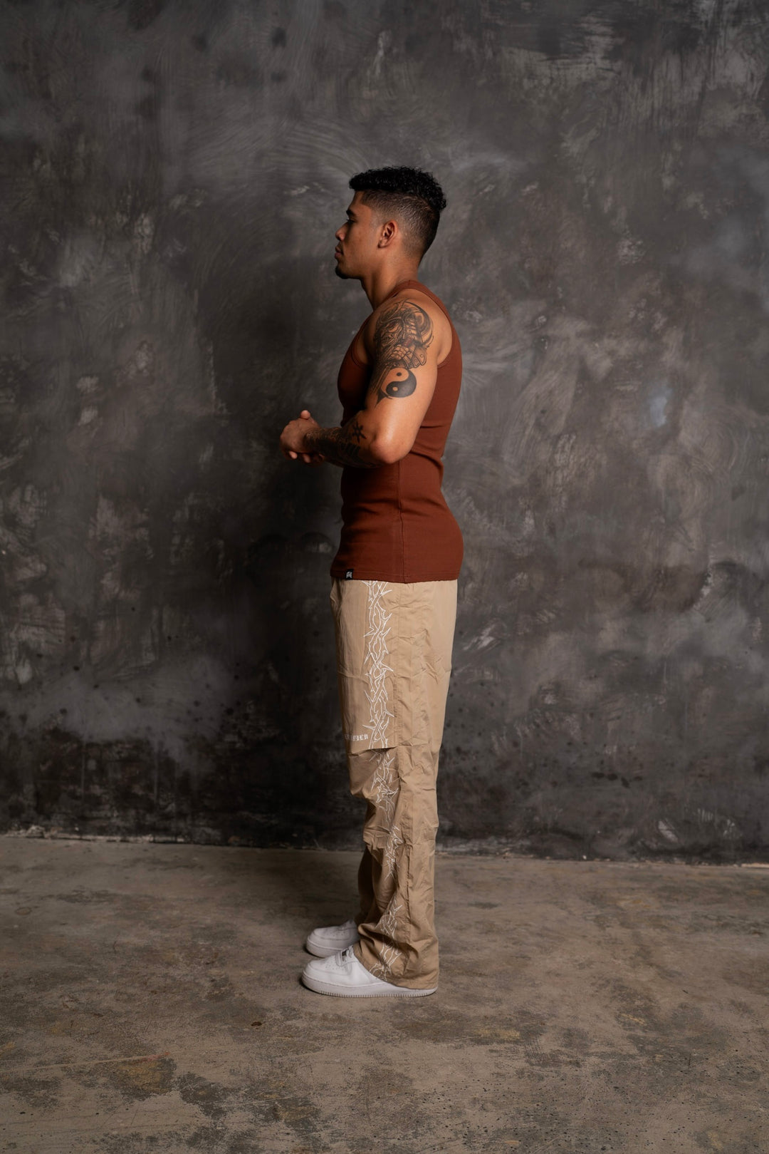Cream Walk By Faith Track Pants