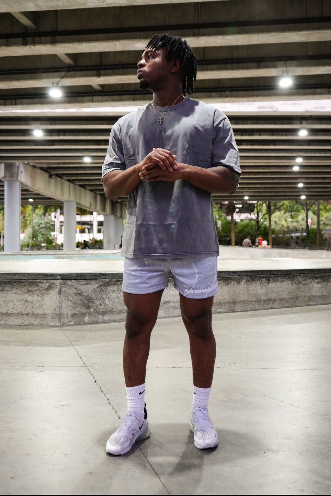 Grey Lighting Shorts